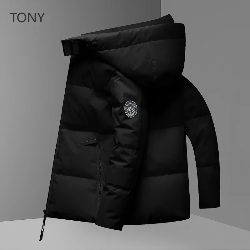 Removable Hat Short Down Jacket Duck Padding Designer Clothes Men Lightweight Padded Jackets 2025 Warm Man Winter Coat