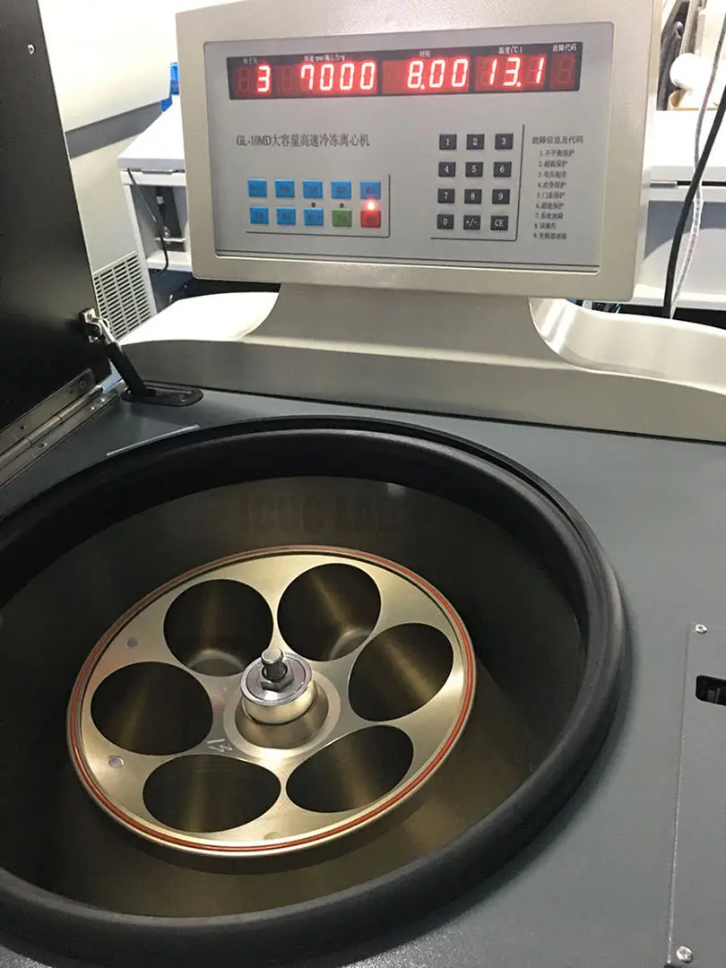 Grande capacidade refrigerada de alta velocidade da máquina GL-10MD do centrifugador do rotor do ângulo para indústrias farmacêuticas