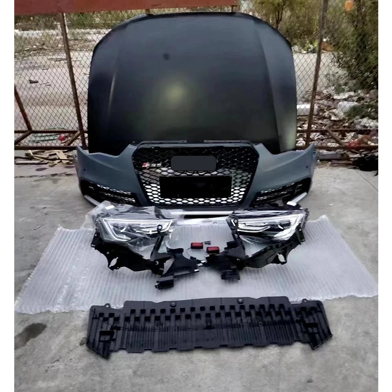

A5 S5 B8(2009-2011) Facelift to RS5 B8.5-Style Front Bumper with Grill Headlight Hood Upgrade Conversion B8.5 RS5 Bodykit