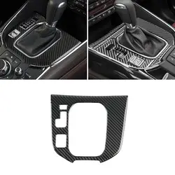 Panel de cambio de marchas de fibra de carbono, pegatina decorativa de cubierta, marco decorativo para Mazda CX-9 CX9 2016 2017-2023, accesorios interiores de coche