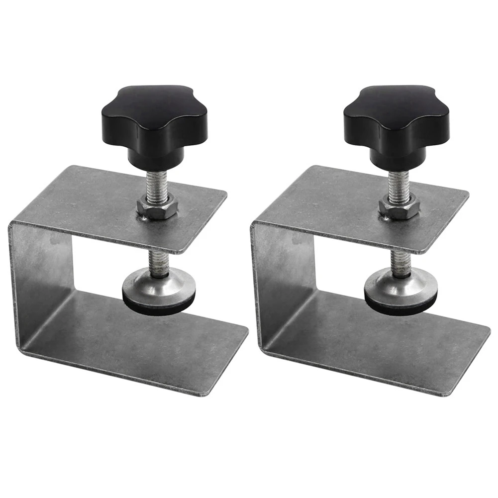 2Pcs Home Improvement Smooth Woodworking Drawer Front Installation Clamp Hardware Jig Accessories Stainless Steel S