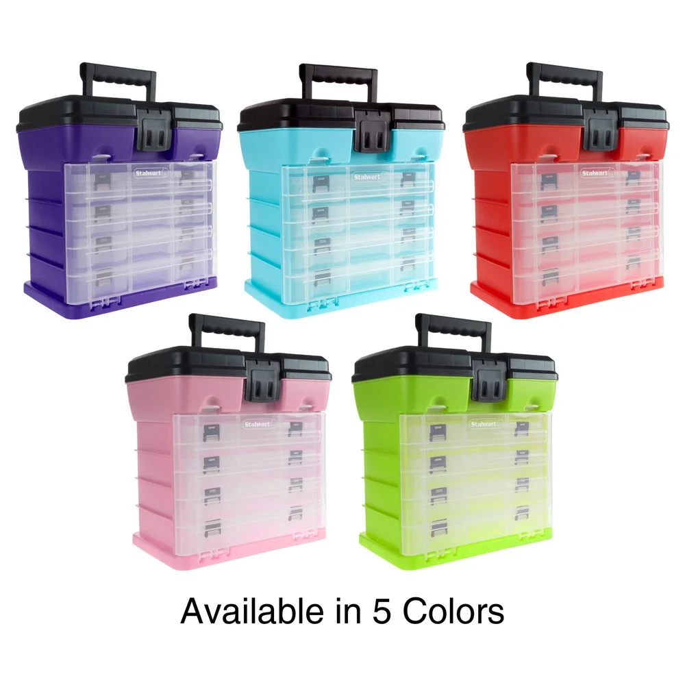 Multipurpose Small Parts Organizer Toolbox with Removable Drawers Craft Fishing Hardware Storage Lightweight Durable Design