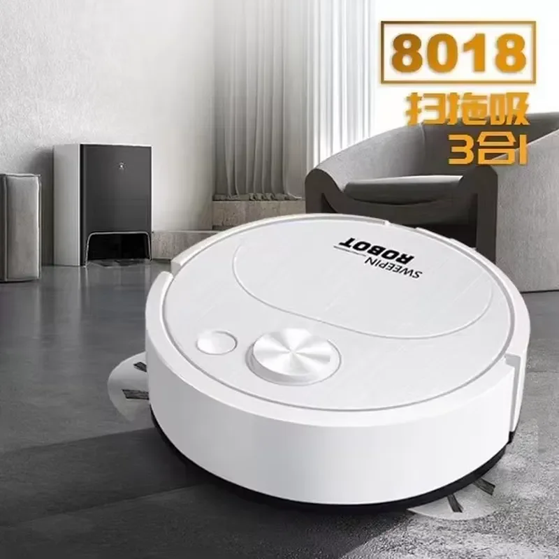 Intelligent Sweeping Robot 3 in 1 Rechargeable Cleaning Machine Mini Vacuum Cleaner for Home Floor Dust Removal Automatic