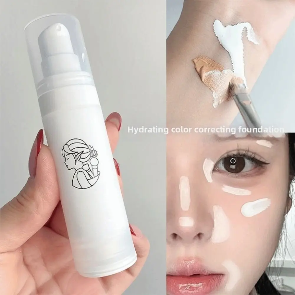 Base de Maquillaje Líquida Blanca de Acabado Natural, Cobertura Modulable, Resistente al Agua, Tono Blanco Puro, Base Segura para Maquillaje de Carnaval y Disfraces