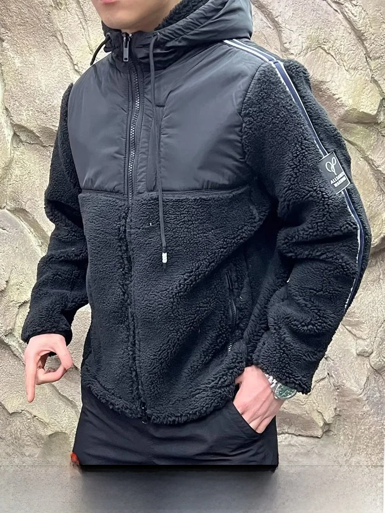 

Thiened Fce Jaet Мужское повседневное пальто со стойкой из полиэфирного волокна 00% теплое молодежное повседневное пальто на молнии