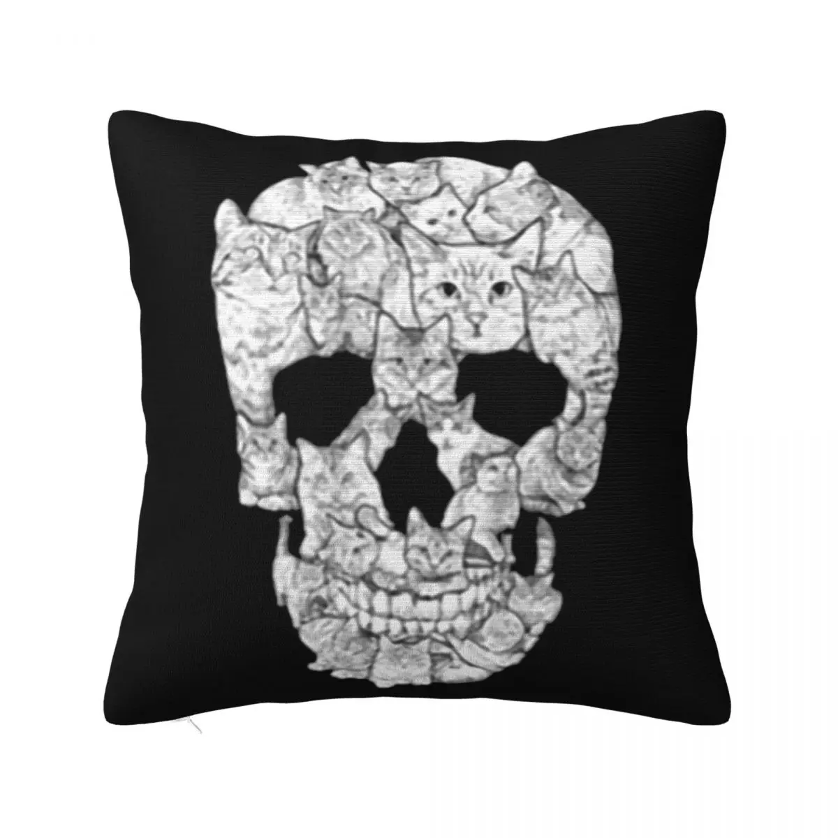 Cats Skull Rap Male Homme Brand Halloween Humor New Brand Plus Size Hot Sale Colour Science Pillow Case