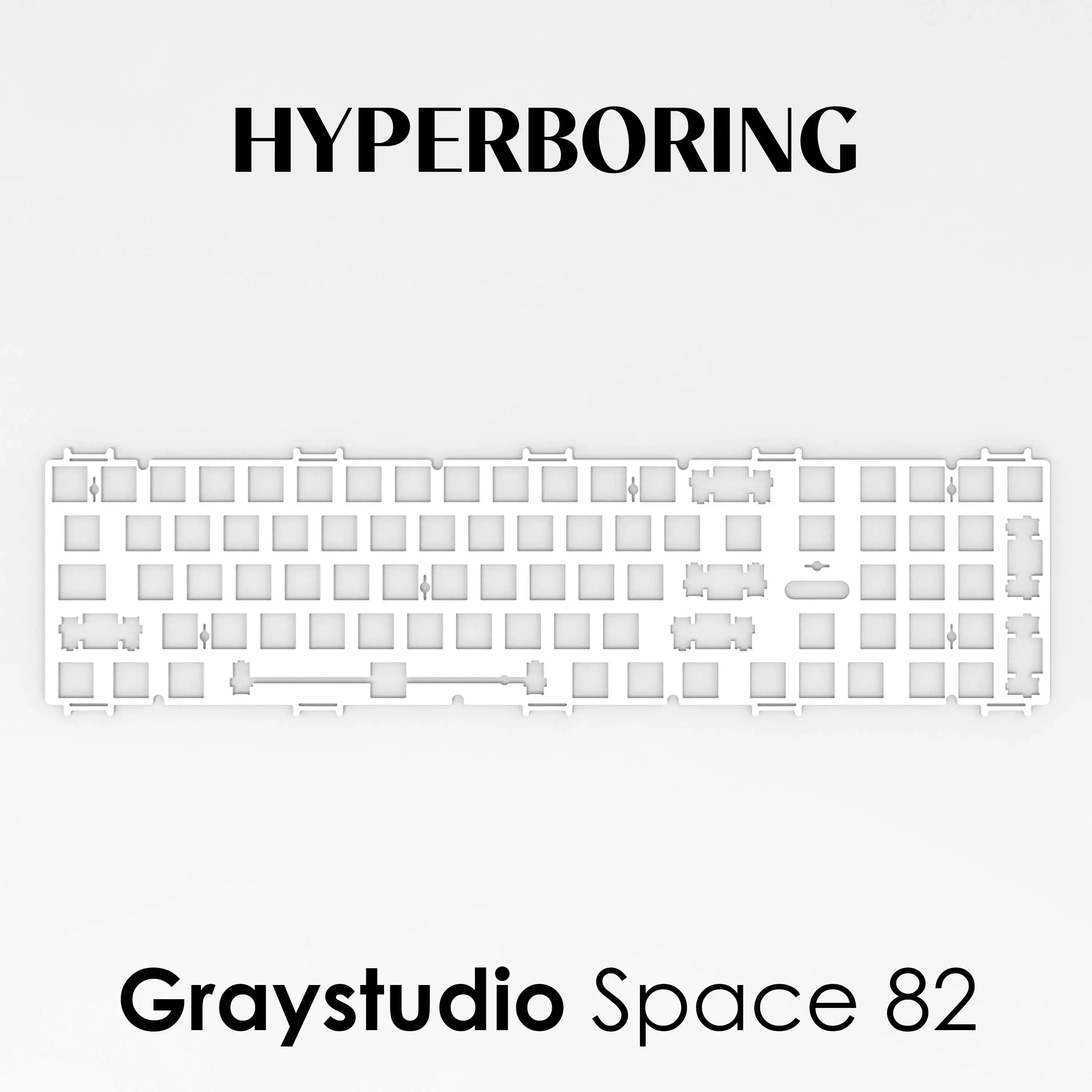 لوحة مفاتيح graysudio Space 82 ، PP ، PC ، FR4 ، مثبتة على اللوحة و PC ، طعنة