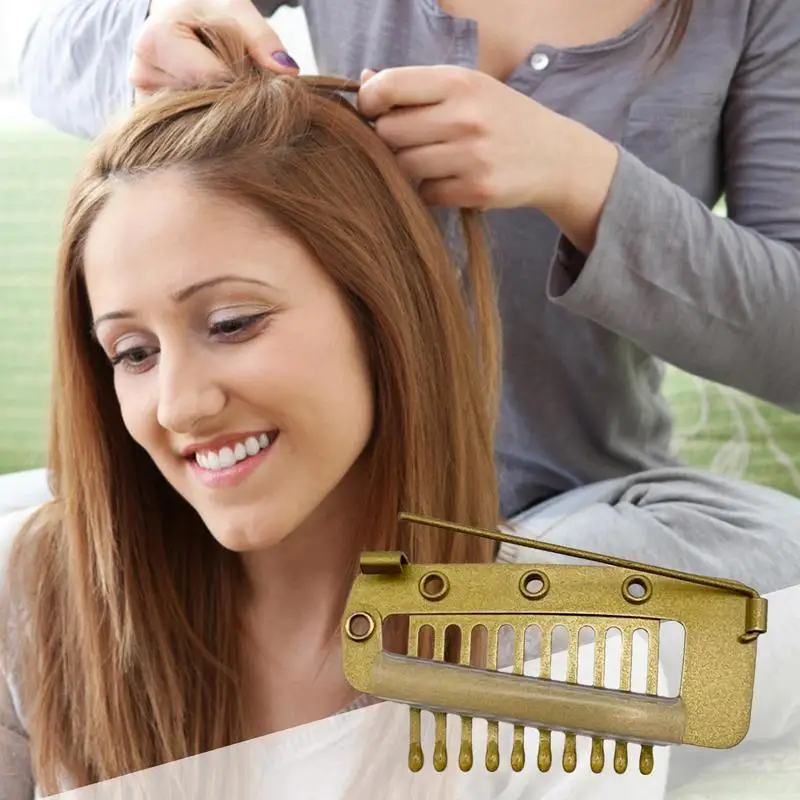 

3/4Pcs Wig Clips Hair Extension Clips Hair Extension Wigs Snap Clips Comb Small Snap Hair Clips for Women Hair Extensions DIY