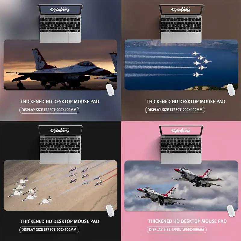 United States Air Force Thunderbirds Mouse Pads Gamer Keyboard Mat Gaming Desk Protector Laptops Large Mousepad Cartoon Deskmat