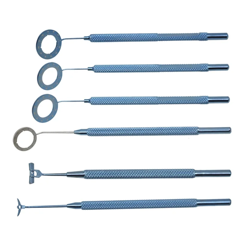 GREATLH Eyelid Mendez Degree Gauge Mark Corneal Marking Ring Mark Titanium Alloy Ophthalmic Surgical Instrument