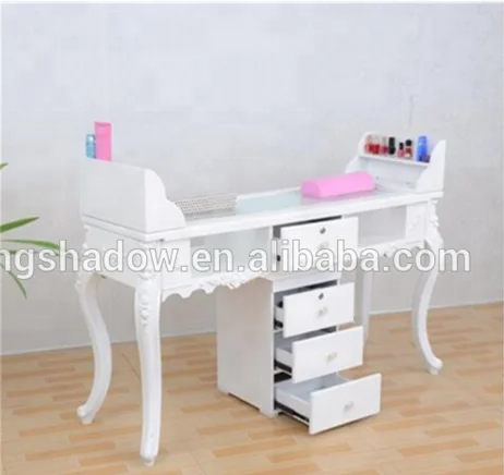 Fashion Luxury Modern Simple Metal Salon Furniture nail table and chair set single double seat manicure table