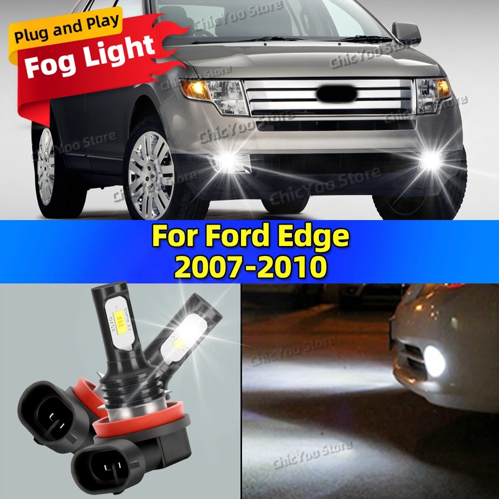

2 шт. 6000K автоматические противотуманные фары 20000LM светодиодные CSP высокояркие автомобильные противотуманные фары для Ford Edge 2007 2008 2009 2010 Plug and Play