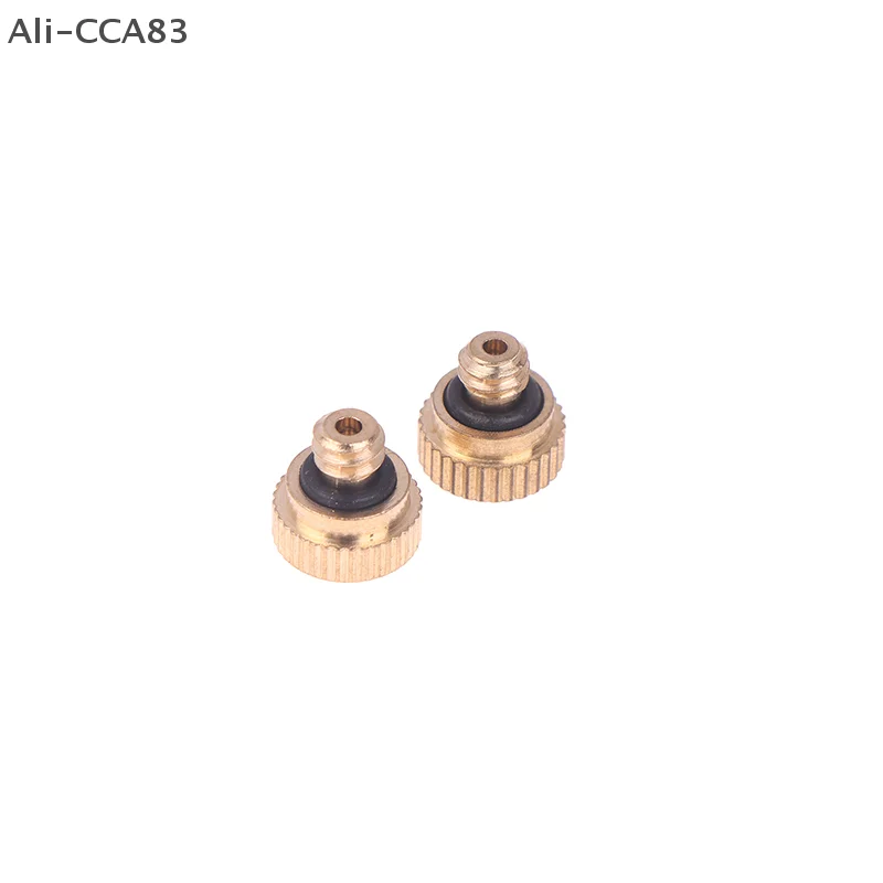 10PCS เกลียวทองเหลือง Misting หัวฉีด 0.2/0.3 มม.ปากน้ํา Mister อะไหล่หมอกหัวฉีดสําหรับ Patio Misting ระบบกลางแจ้ง Cooling