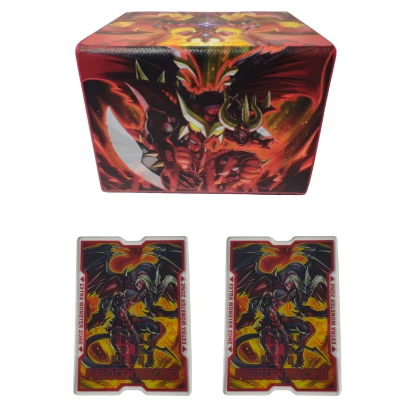 Yu Gi Oh Acg Cards Box Red Dragon Archfiend Anime Game Ocg Tcg Ptcg Trading Card Storage Box Pu Leather Collection Box 100+