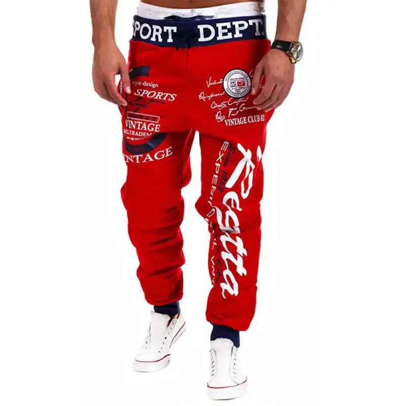 Pantalones de Jogging informales de Hip Hop para hombre, pantalones deportivos con estampado de letras, gimnasio, Fitness, pantalones holgados, ropa deportiva, pantalones de chándal para correr