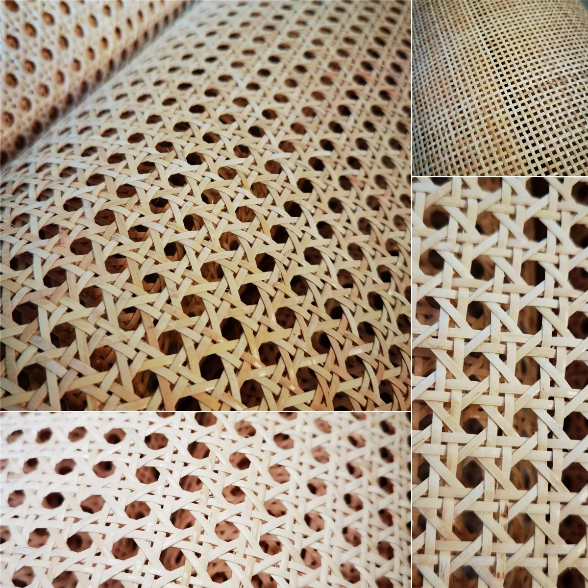 

60cm/70cm X 15 Meters Real Natural Indonesian Rattan Webbing Roll Cane Webbing Furniture Material