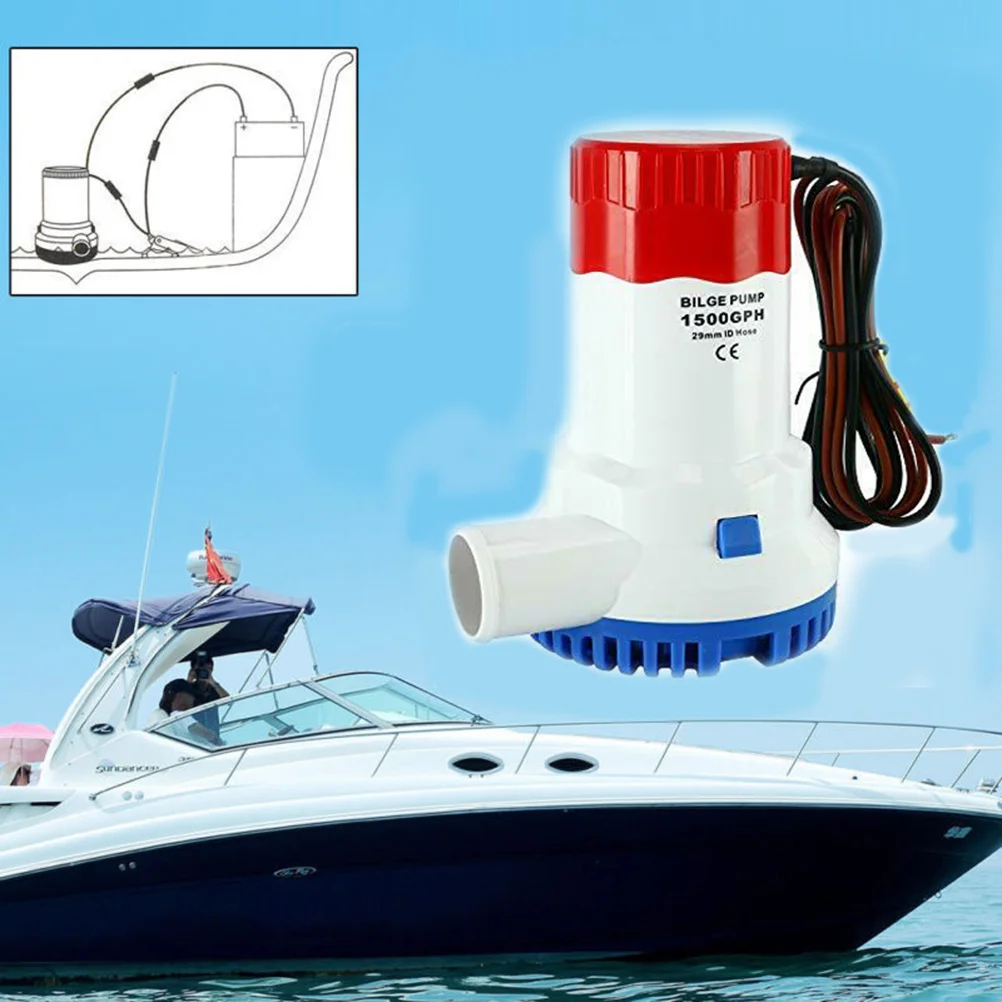 

Mini DC24V Bilge Pump High Flow Submersible Blue Water Pump for Boat Motor Home Garden Durable Waterproof