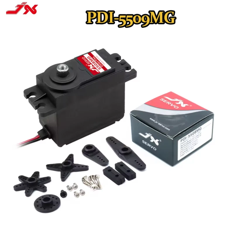 JX PDI-5509MG 9 kg Yüksek Hassasiyetli 55.6g Metal Dişli Standart Dijital Servo RC Araba Uçak Robot Kolu 180 Açı Servo