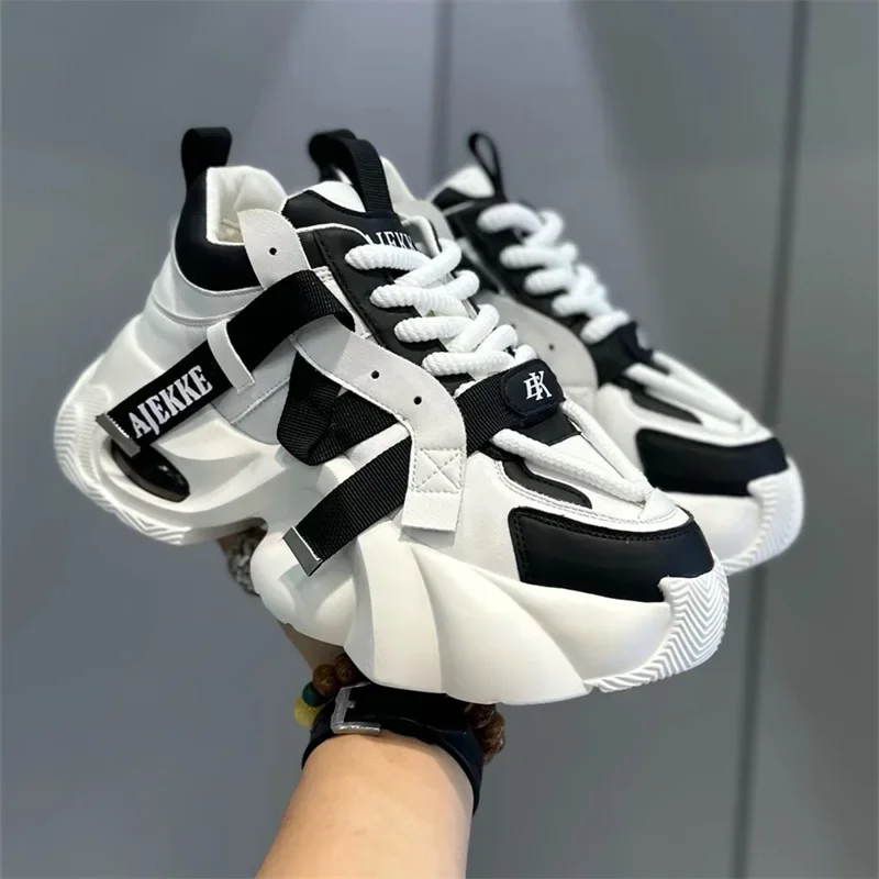 

Chunky Sneakers Men's 2025New Luxury Trend Casual Shoes Platform Designer Running Shoes Personalized Lace Up Skateboarding Shoes