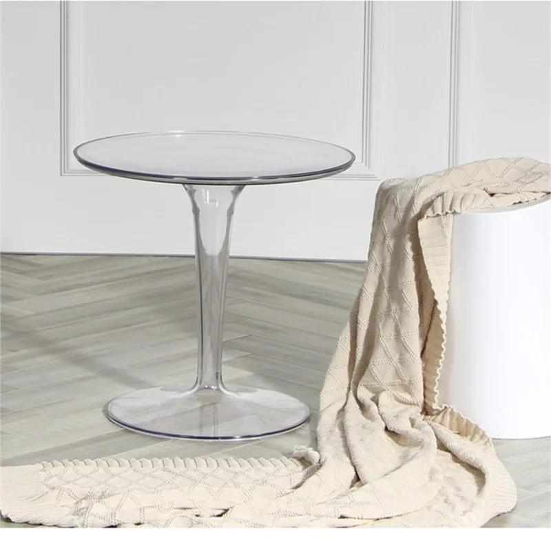 Acrylic Edge Table Nordic Simple Transparent Tea Table Balcony Small Round Table Creative Corner Table Modern Small Coffee Table