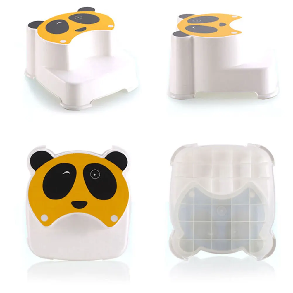 

1Pcs Cartoon Car Step Stool for Kids Non-Slip Double Layer Children Footstool Hand Washing Seat Stool At Home Nursery Yellow