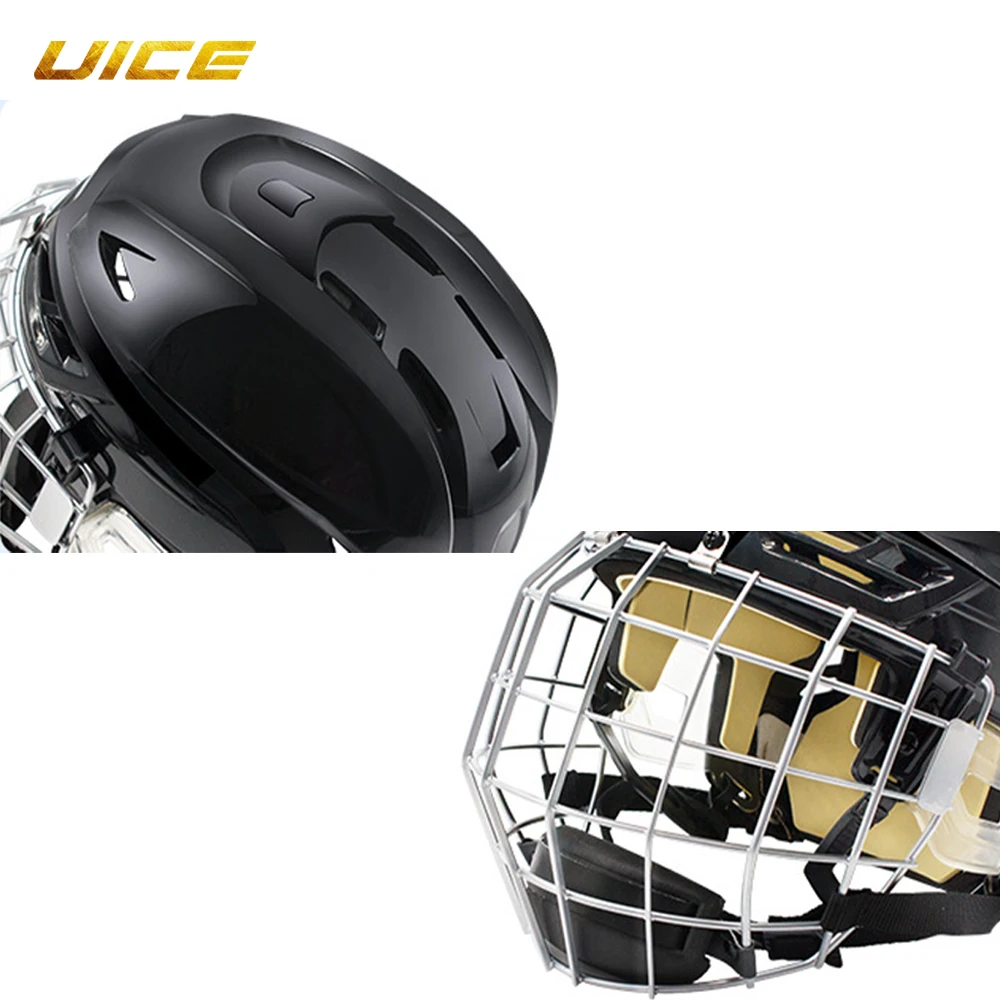 Ice Hockey Helmet 57-60cm Full Face Adult Safety Top Equipment PP Shell Hockey Helmet Hockey Helmet Combo Sport Helmet