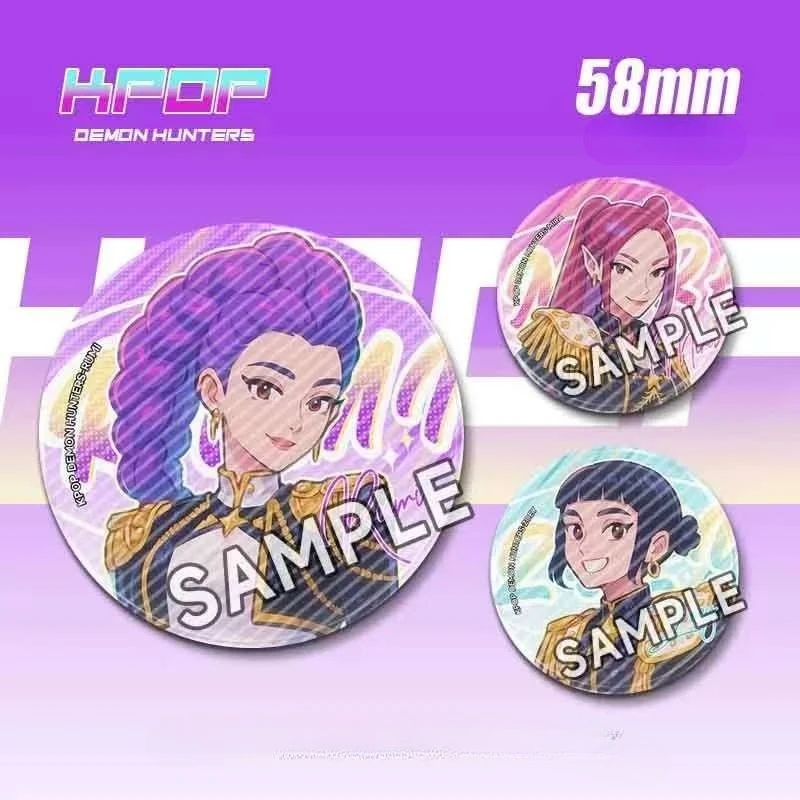 

Saja Boys Korean Movie Demon Hunters Anime Badge 58mm Soft Button Lapel Pin Brooch Decoration Fan Collection Gift
