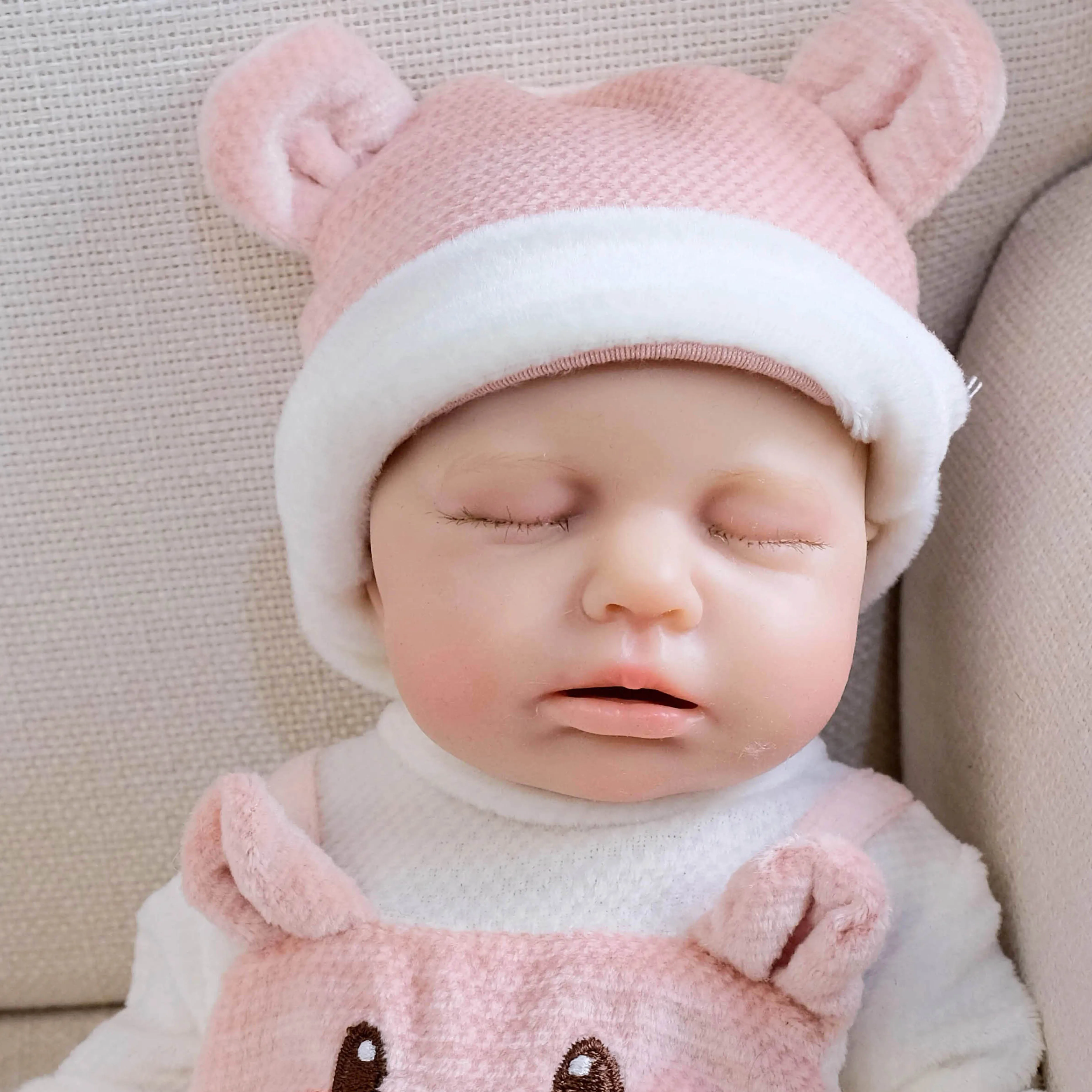 

Soft Full Solid Silicone 12inch Flexible Elastic Body Super Cute Soft Lifelike Real Touch No Hair Mini Cute doll for collectors