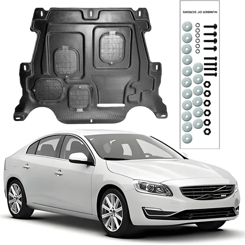 

Для Volvo S60 2011-2018 2.0T 3.0T защита двигателя брызговик брызговик крышка черный автомобильный брызговик брызговик