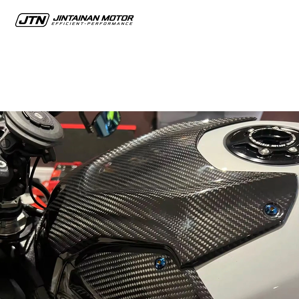 Motorcycle Fuel Tank Carbon Fiber Protective For BMW S1000R S1000RR M1000RR 2019-2026 Fuel Gas Tank Cover Protector Guard Fairin view 2