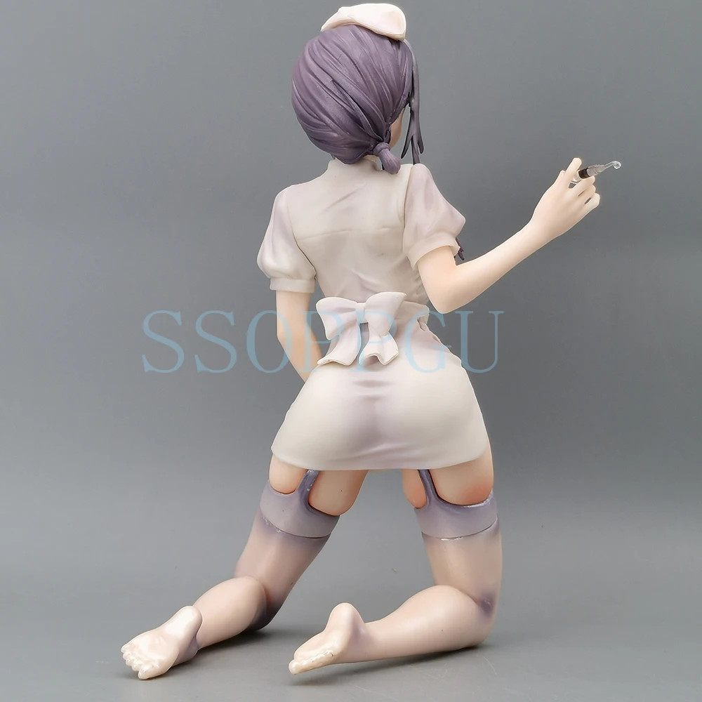 متوفر 17 سنتيمتر ساوتومي شينو ممرضة 1/7 انمي ياباني فتاة بولي كلوريد الفينيل عمل الشكل لعبة شينو ساوتومي تمثال الكبار جمع نموذج دمية