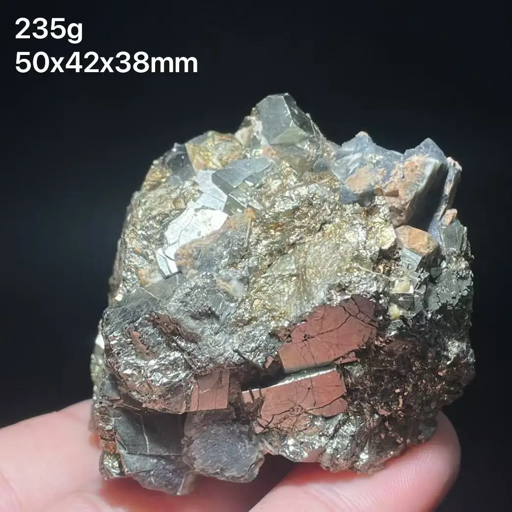 100% natural pyrite cubic coal gangue mineral specimen from Inner Mongolia