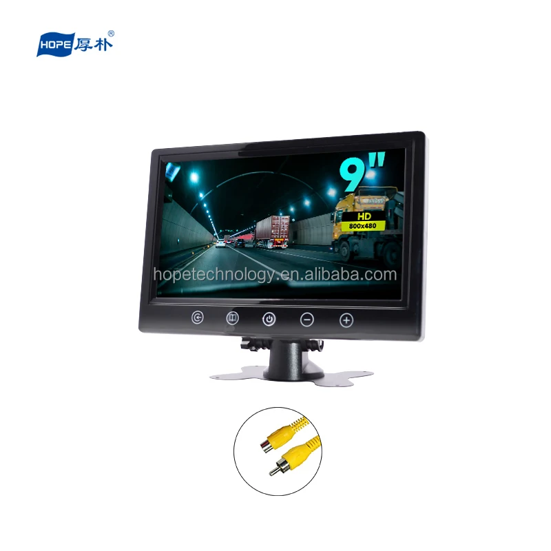 Heißer Verkauf 800x480 Quad Display 9 Zoll Monitor TFT LCD Rückansicht Lkw Bus Auto Monitor