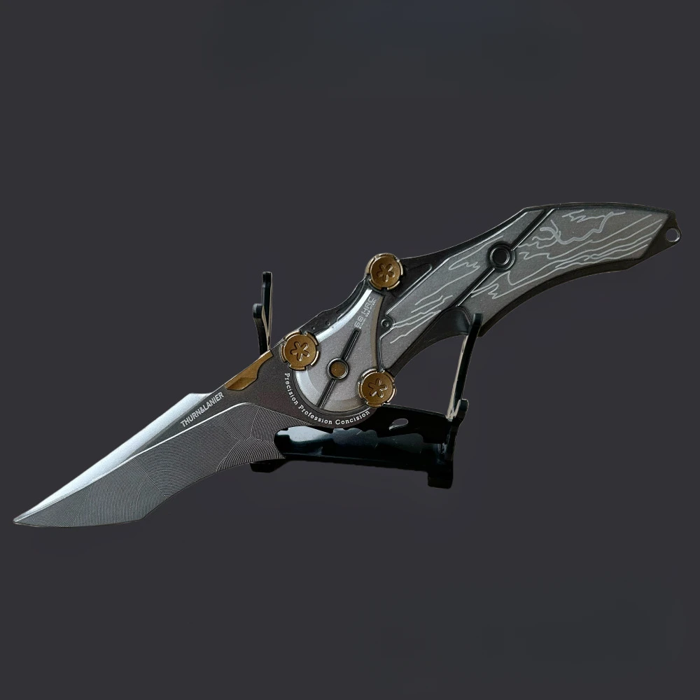 22CM Delta Force Blade of Mercy Chinese Game Randapparatuur Volledig Metalen Ambachtelijke Wapen Model Collectible Bureau Ornamenten Veilig Jongen speelgoed