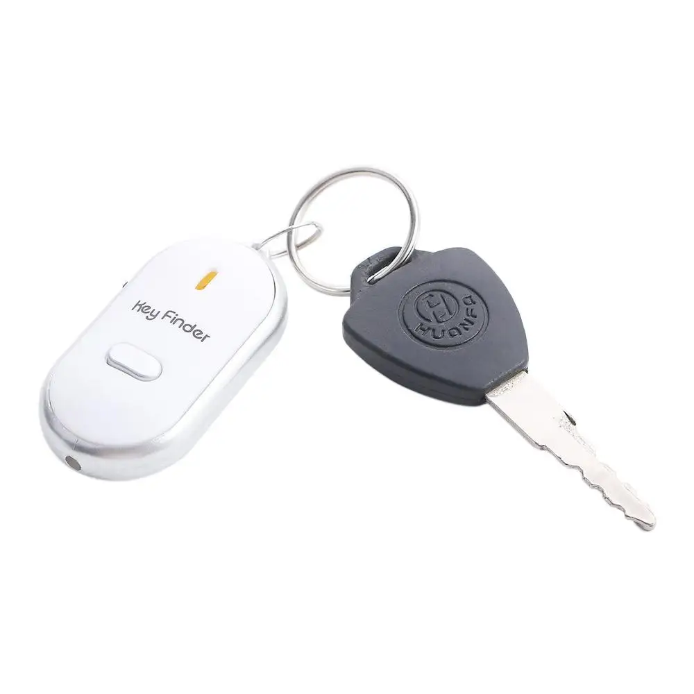 4 Colors Pet Tracker Keyring Key Locator Light Torch Sound Control Alarm Locator Tracker Keyfinder LED Whistle Key Finder