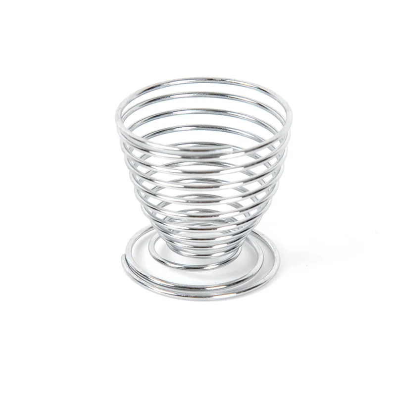 1pc Spring Egg Holder Cup Stainless Steel Elastic Steamed Egg Rack Rice Layer  Boiled Egg Storage Stand Tray Kitchen Tools