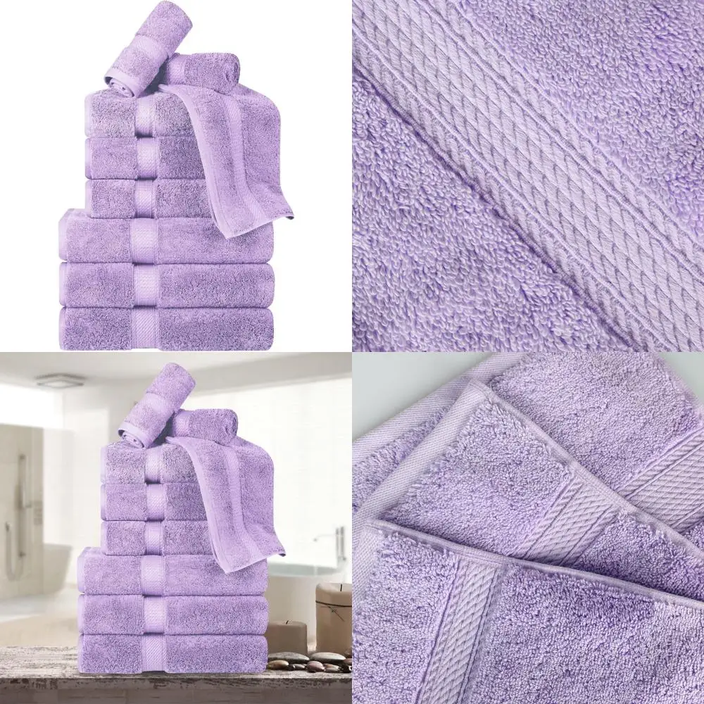 

Egyptian Cotton Heavyweight Towels for Bathroom, Shower, Spa, Hotel, 800 GSM, Ideal for Face/Washcloths, Hand Towels, Bath Towel