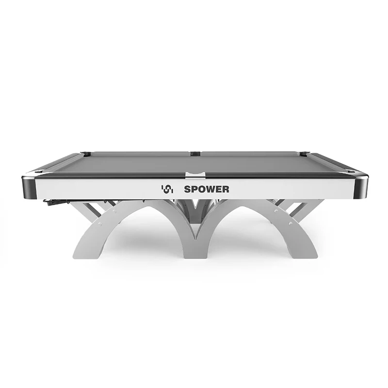 

Modern Iron Leg 9ft Slate Pool Table Steel Frame Billiards with Cues Stick Pool Table K55 Rubber