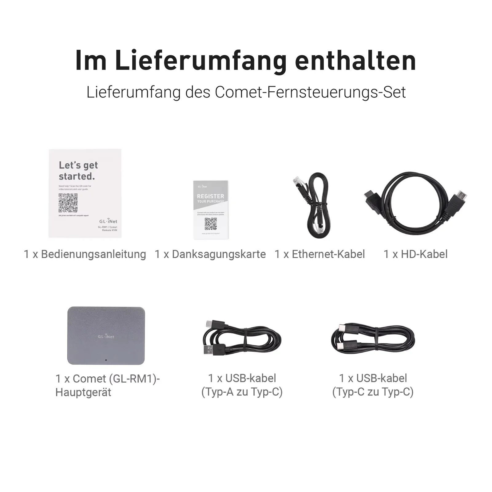 GL.iNet Comet (GL-RM1) 인터넷을 통한 원격 KVM 제어 4K@30Fps Tailscale 지원 원격 키보드 비디오 마우스