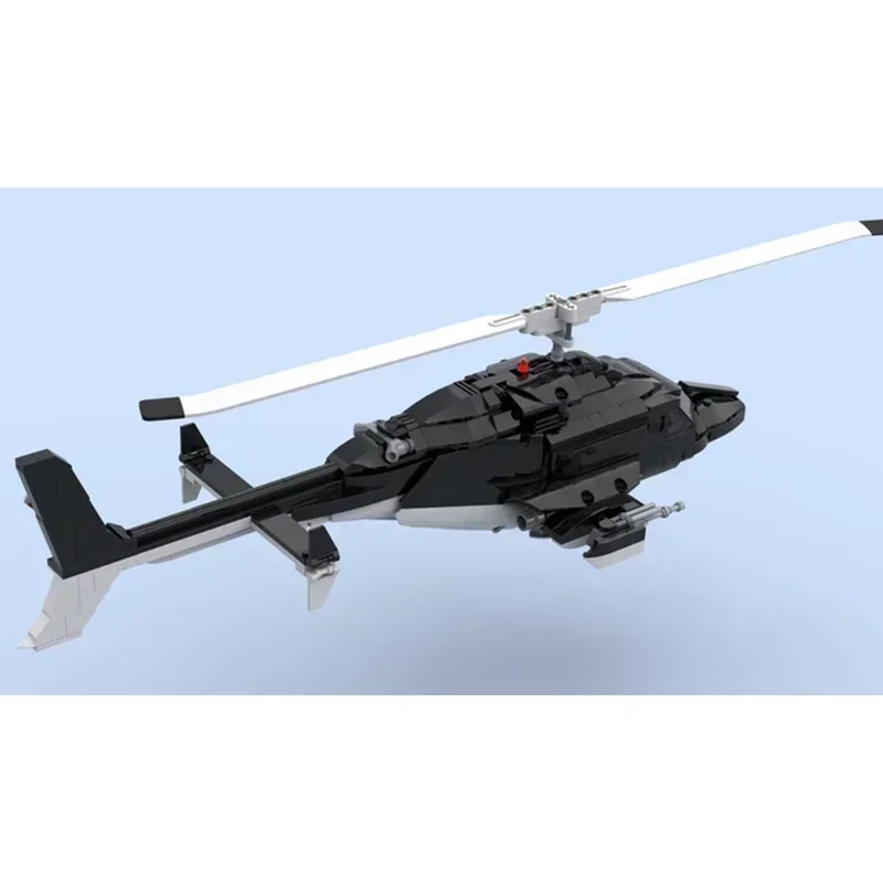 1039 Pcs Airwolf Bell 222 Special Ops Helicopter Custom Made Moc Model Technology Bricks DIY Assembly Airplane Toys for Kids