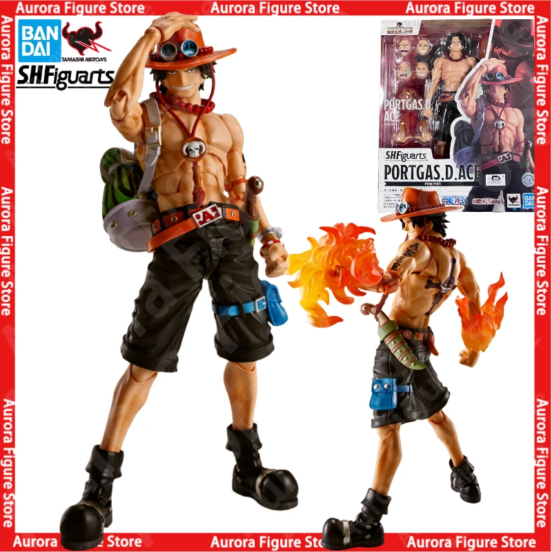 

In Stock 100%Original Bandai SHF S.H.Figuarts One Piece PORTGAS.D.ACE FIRE FIST Figure Finished Model Anime Action Toy Gift Toys