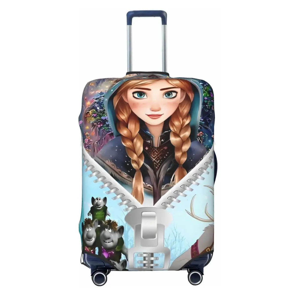 

Snow White Princess Cinderella Suitcase Cover Holiday Elastic Luggage Accesories Travel Protector