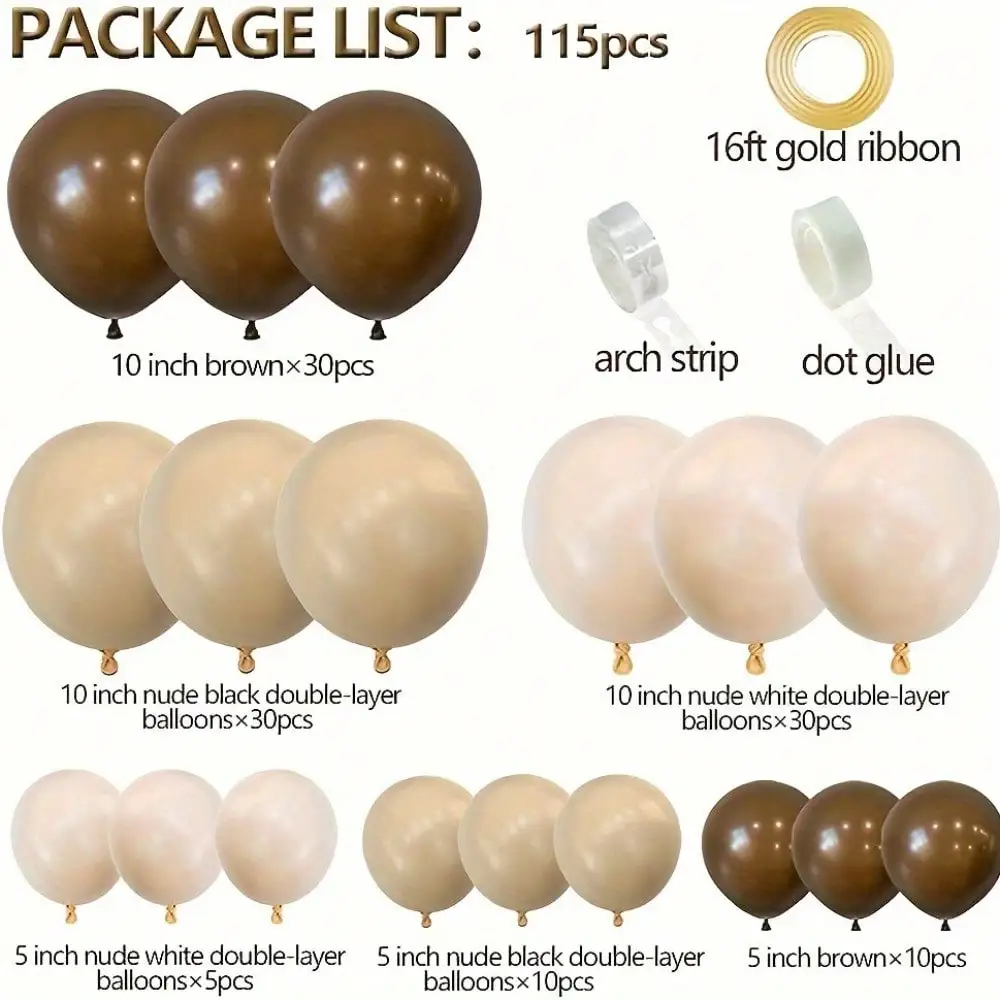 Neutral Coffee Nude Safari Balloon Garland Kit, Matte Cocoa Beige Cream Latex Balloons with Boho Tassel Monkey Foil Balloons, Wild One Jungle Animal Theme Baby Shower Boys 1st Birthday Photo Booth Backdrop Decor Supplies view 4