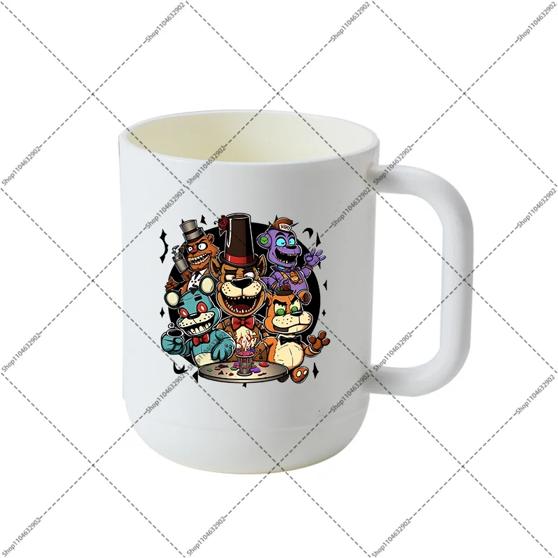 FNAF Tooth Cup Five Nights At Freddys Toothbrush Cups Cartoon Anime Printed Water Bottle Simple and Fresh Couple Brushing Cup