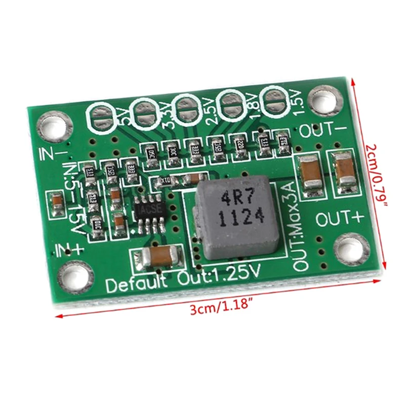 Régulateur de tension cc, Module d'alimentation abaisseur 5-16V à 1.25V 1.5V 1.8V 2.5V 3.3V 5V 3A
