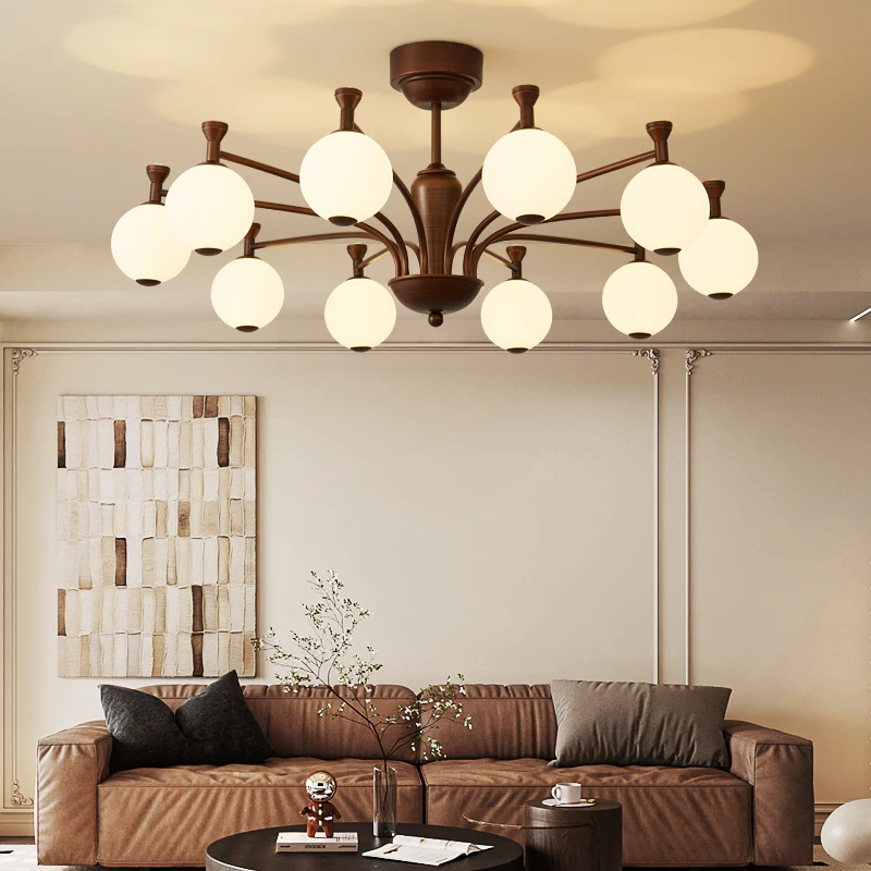 French Retro Chandeliers  Magic Bean Designer LED Lamp Hanging Pendant Lights Living Room Bedroom Projection restaurant Lamps