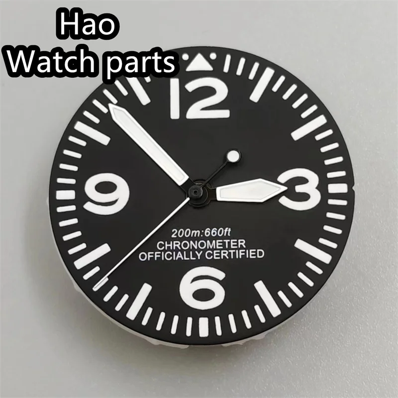 BLIGER 29 мм черный стерильный циферблат зеленый светящийся подходит для NH35 NH36 ETA 2824 2836 Miyota8215 821A Mingzhu DG2813 3804 PT5000 механизм