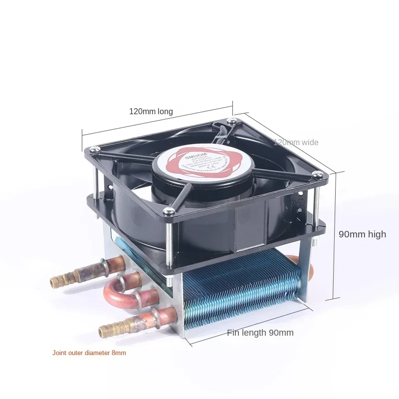 Small Condenser Without Shell Radiator Heat Exchange Chiller Part Heat Exchanger Copper Tube Aluminum Fin Computer Cold Row