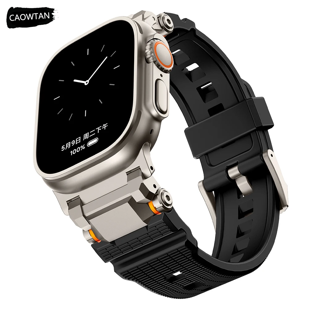 Sports Strap For Apple Watch 10 46mm Ultra 2 49MM correa Silicone watch band for iWatch 9 8 7 45mm 6 4 5 SE 44mm  3 2 1 42mm
