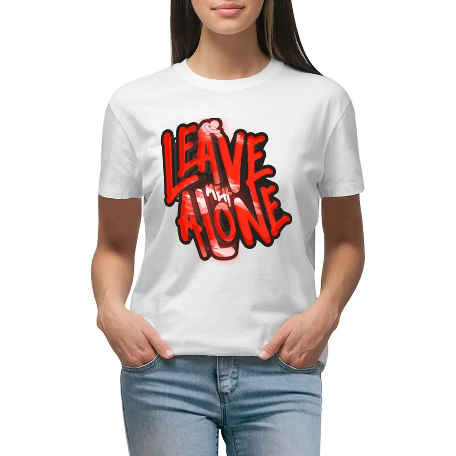 Leave Meh Alone - Trinidad Slang T-shirt shirts graphic tees anime clothes western t-shirt dress for Women